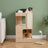Katzenmöbel Ek in einem modernen Wohnzimmer mit Beige- und hellen Holztönen