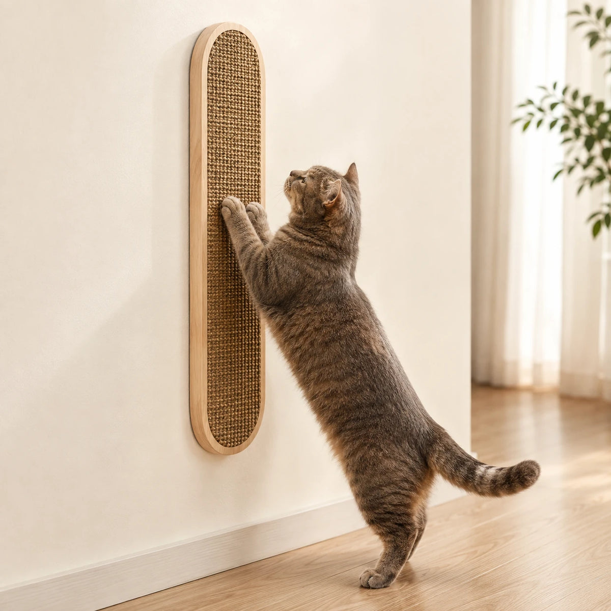 Wand-Kratzbrett aus Holz und Sisal – Ramme