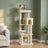 Großer Kratzbaum in Beige mit 5 Ebenen – Asp