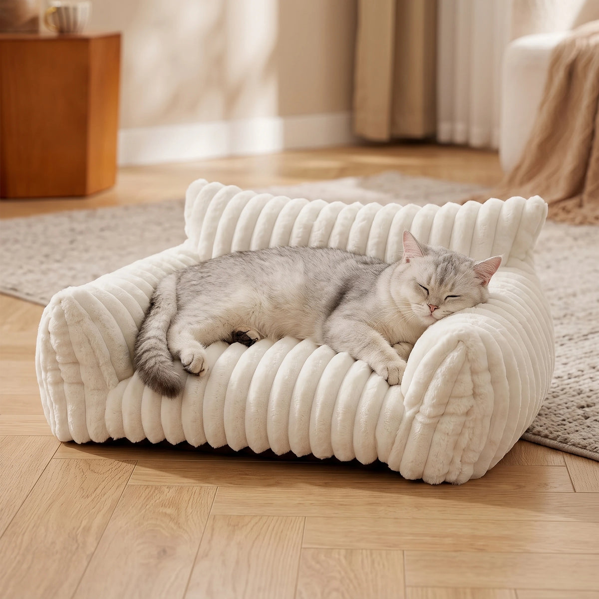 Geripptes Katzensofa – Mysa