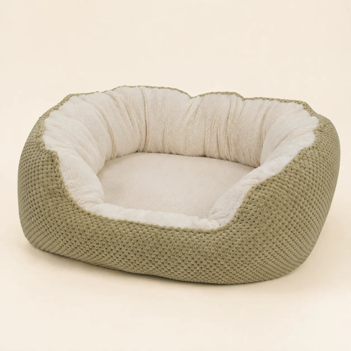 Hundebett Våg mit gepolstertem Rand in Khaki
