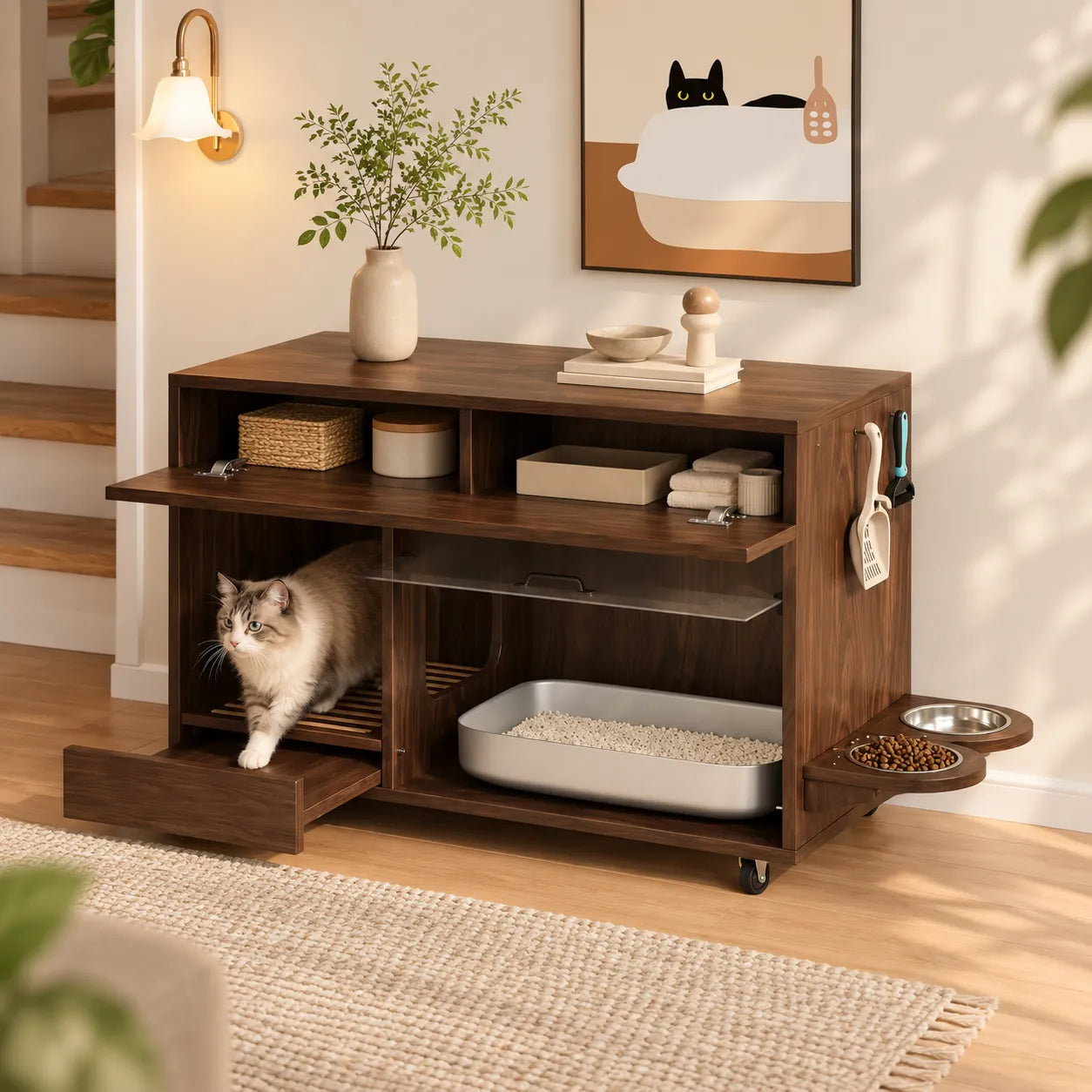 Katzentoilettenschrank Ravn – Ansicht 3