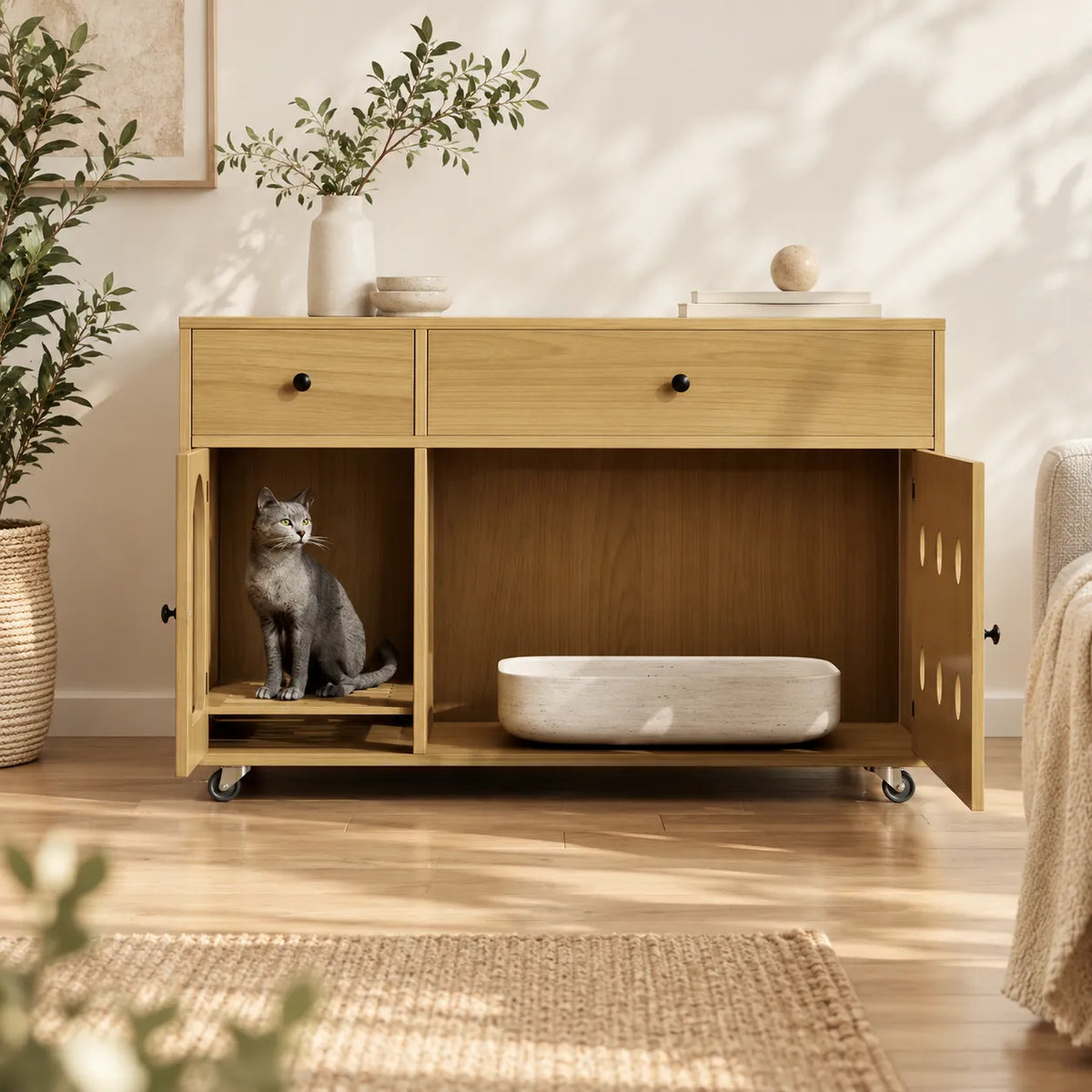 Katzentoilettenschrank Skap – Ansicht 4