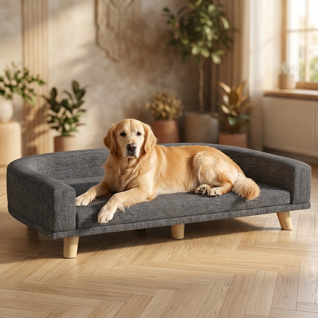 Hund auf dem Hundesofa Lugn