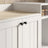 Katzentoilettenschrank Hylle – Detail des seitlichen Ablagefachs