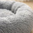 Donut-Katzenbett Dun – Detail von Plüsch und gepolstertem Rand